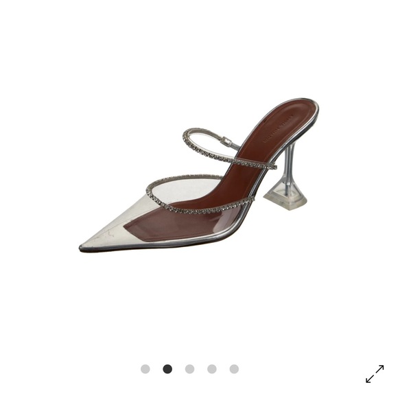 Amina Muaddi
Gilda crystal-embellished leather and PVC pumps - Picture 3 of 9